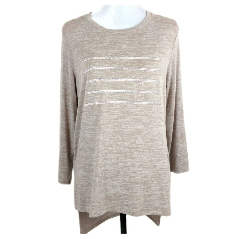 ✨Zara W/B Collection The World Is My Catwalk' Tunic Top✨